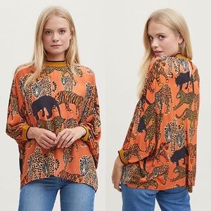 NWT Anthro conditions apply zaniya leopard top xl